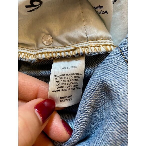 ABOUND Bnwot Blue "Losse Straight" Jeans New Relaxed Distressed - Picture 5 of 7